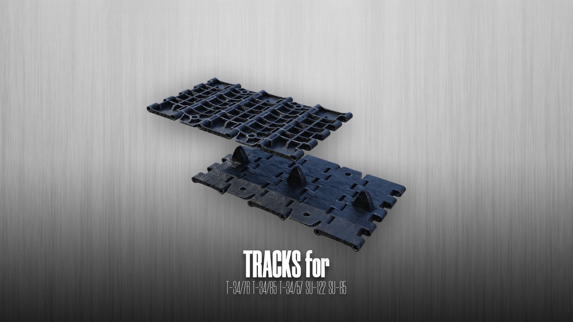 Soviet Tank Tracks - T-34-76 T-34-85 SU-85 Low-poly 3D model_2