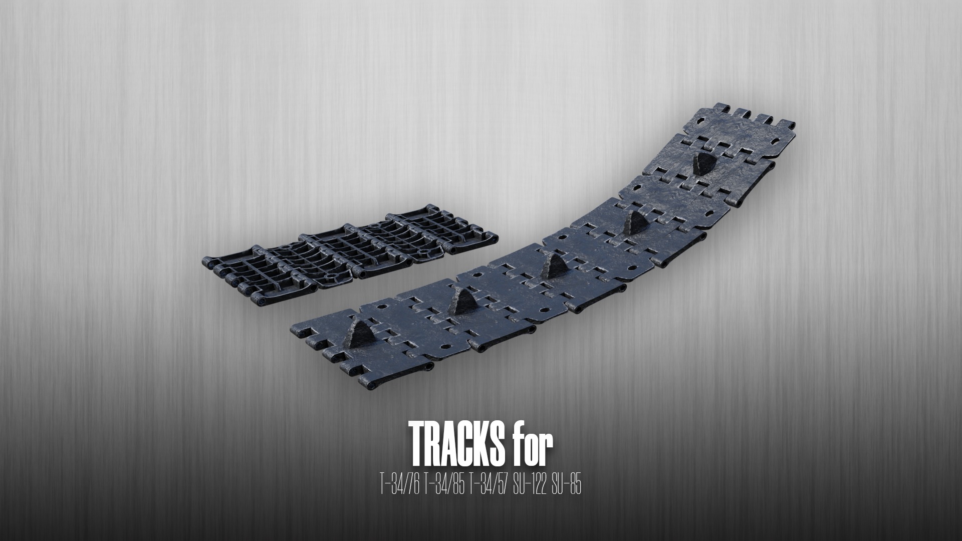 Soviet Tank Tracks - T-34-76 T-34-85 SU-85 Low-poly 3D model_1