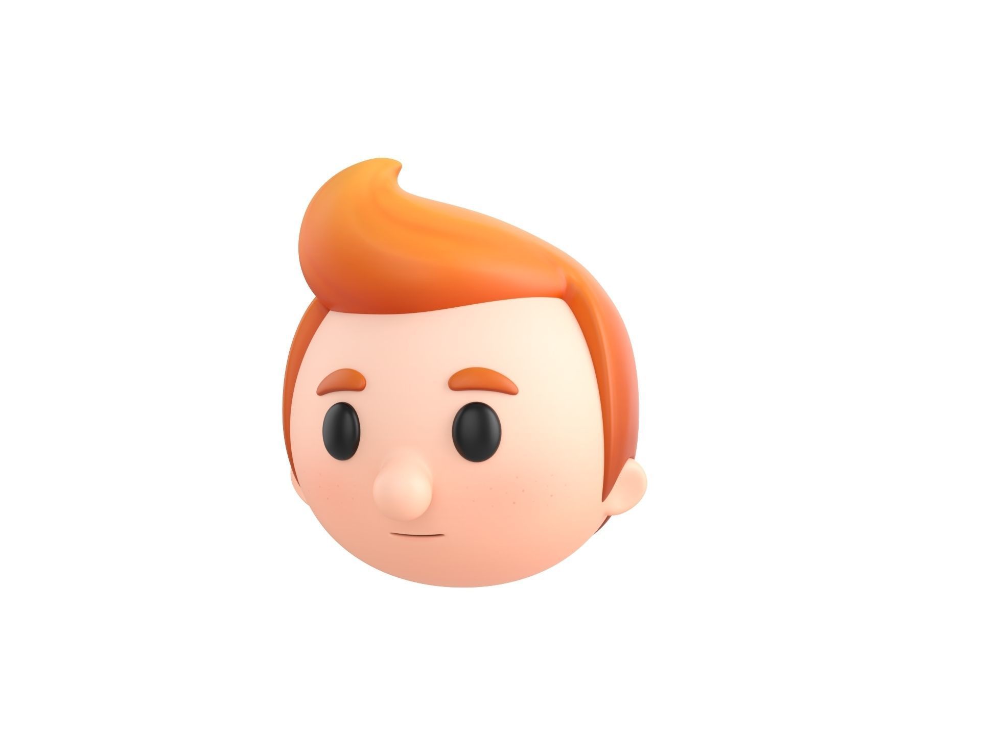 Pack016 Cartoon Head Pack 3D model_22