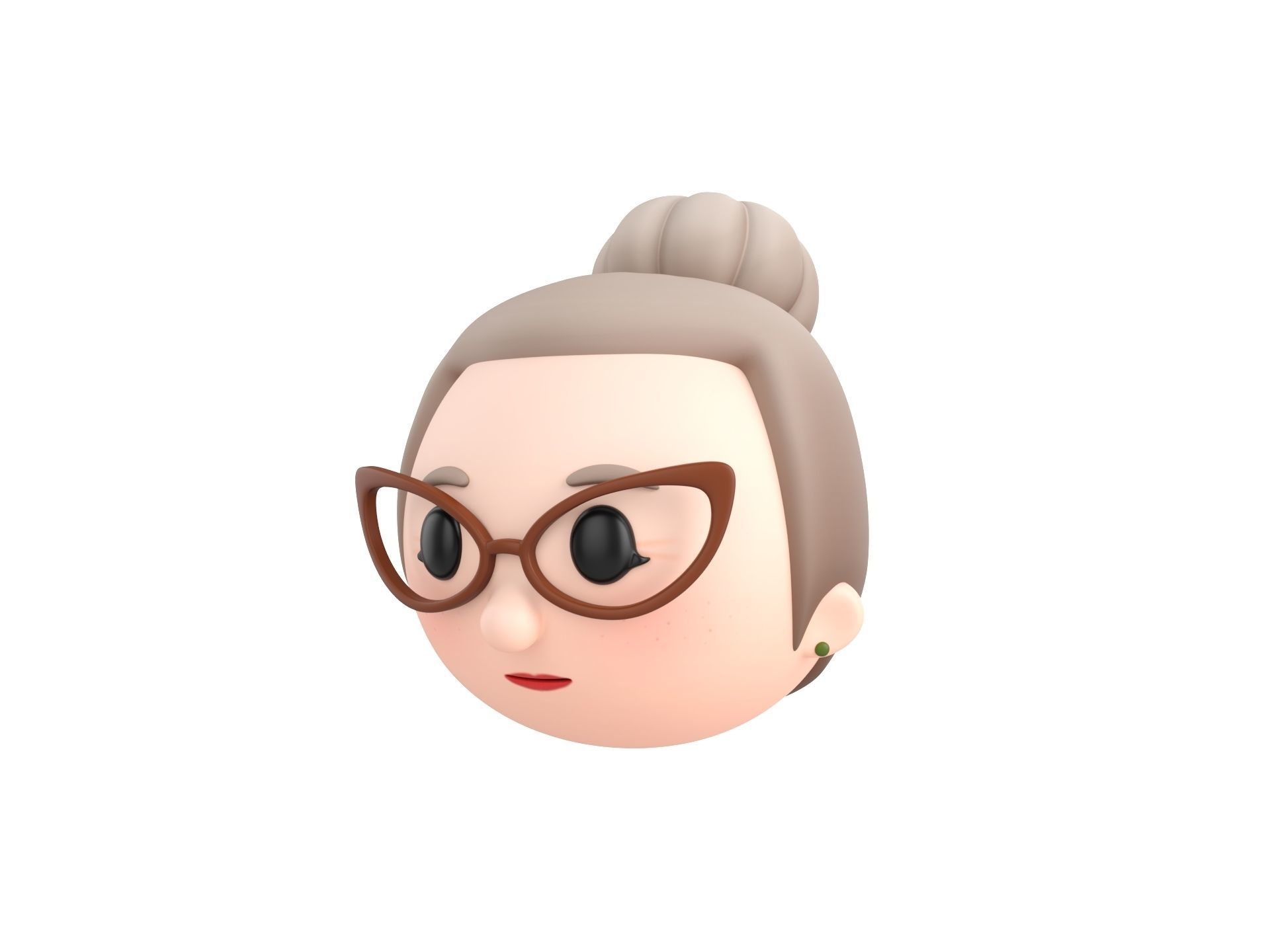 Pack016 Cartoon Head Pack 3D model_28