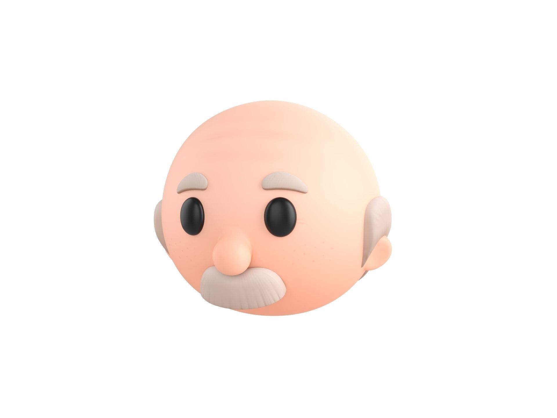 Pack016 Cartoon Head Pack 3D model_27