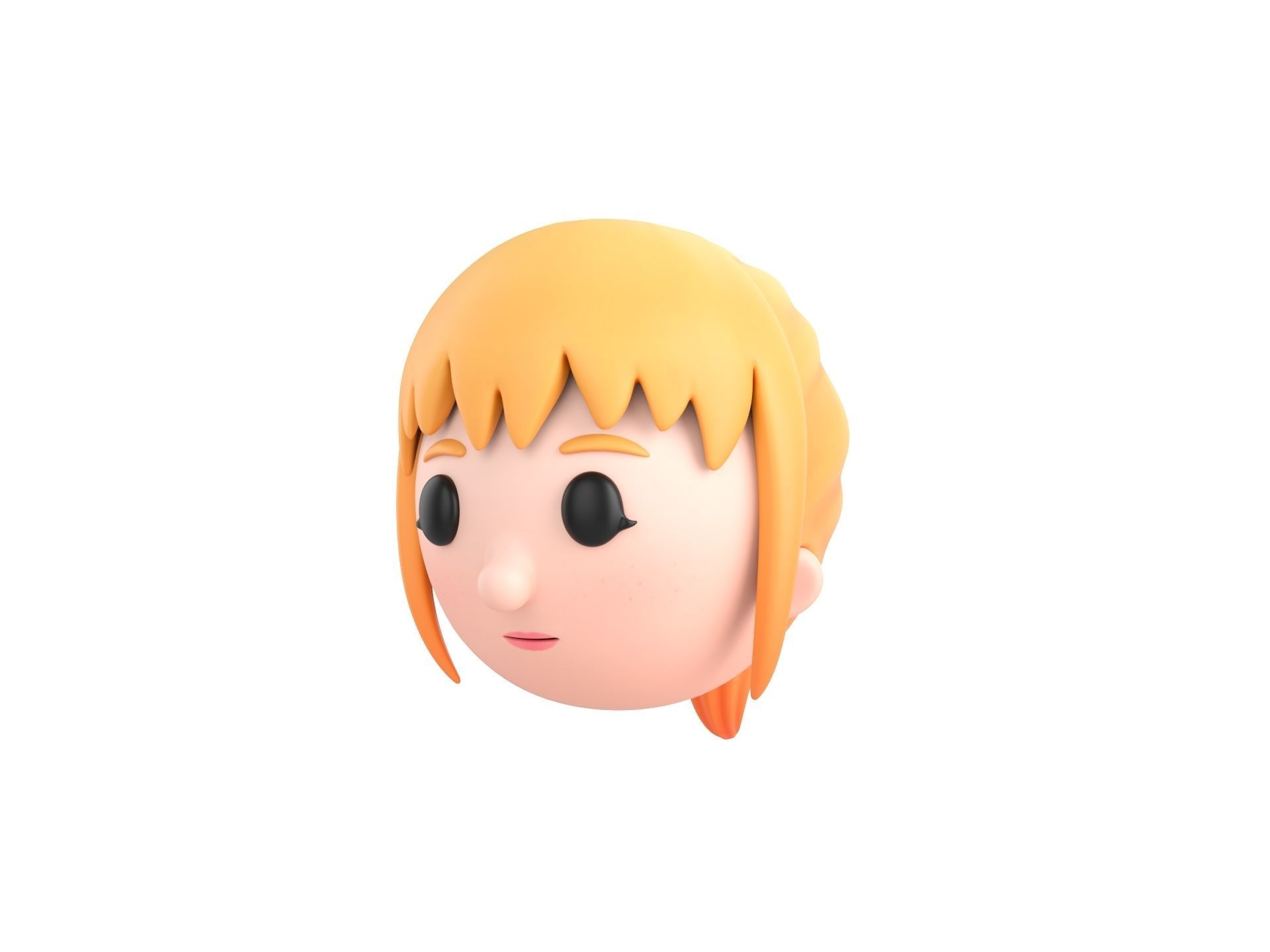 Pack016 Cartoon Head Pack 3D model_23