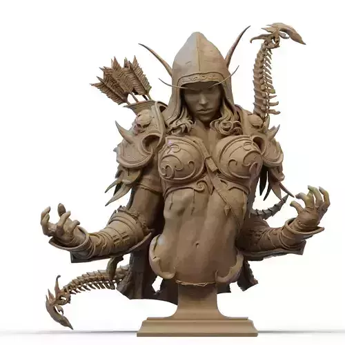 SYLVANAS WINDRUNNER Bust 3D PRINT