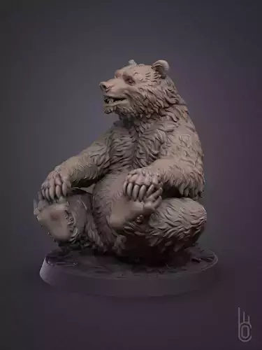 Playful bear 3D print model