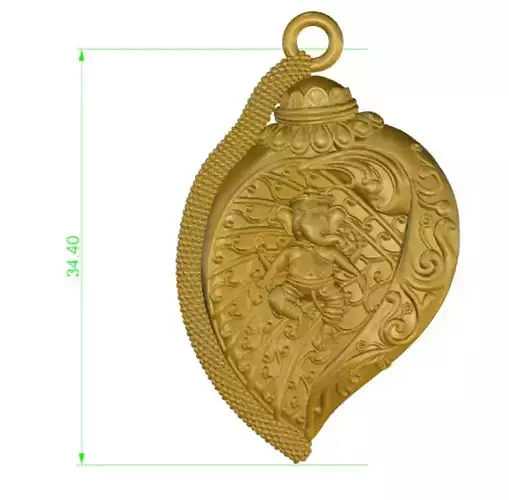 Snail ganpati pendent