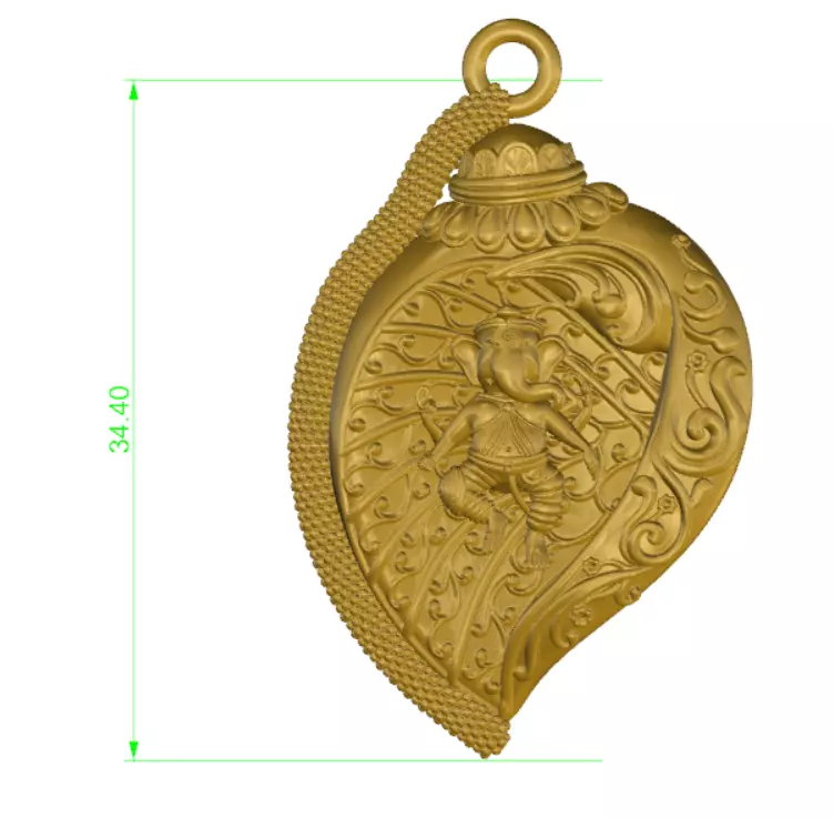 Snail ganpati pendent 3D print model