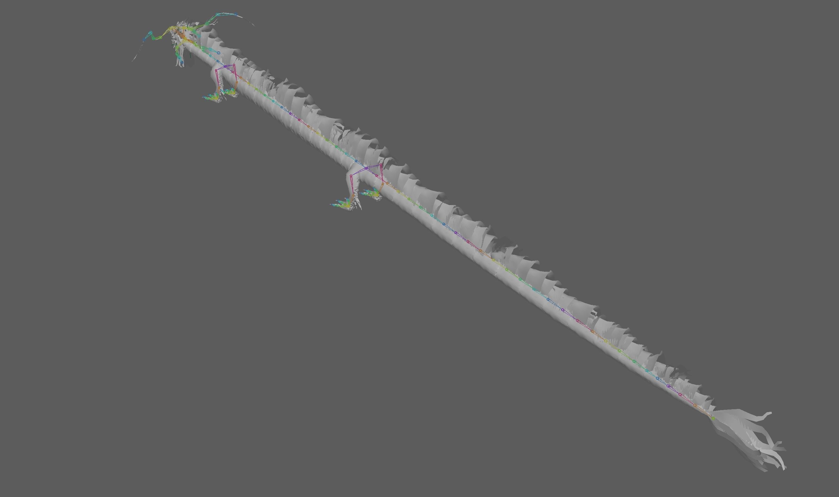 Golden Chinese Dragon 3D model_18