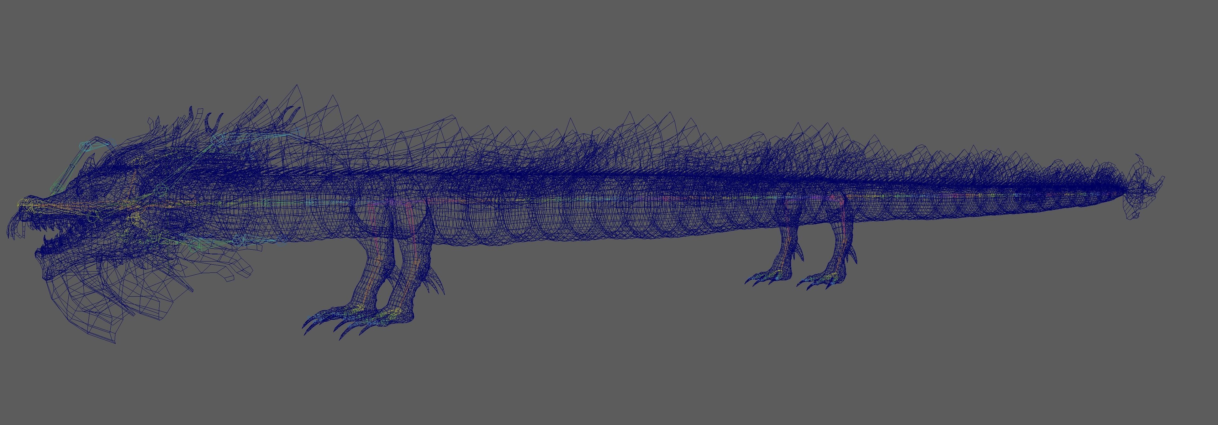 Golden Chinese Dragon 3D model_22