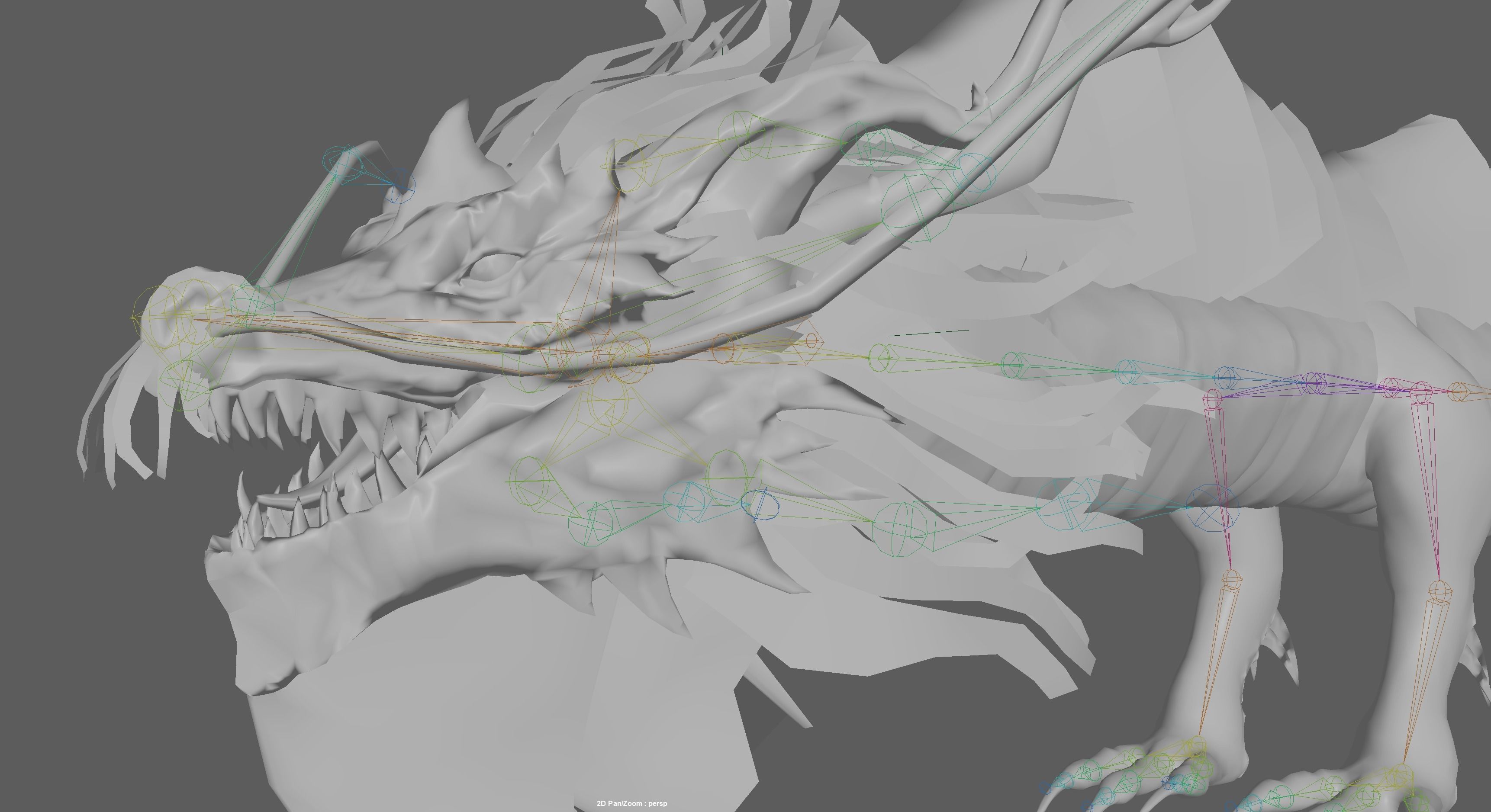 Golden Chinese Dragon 3D model_16