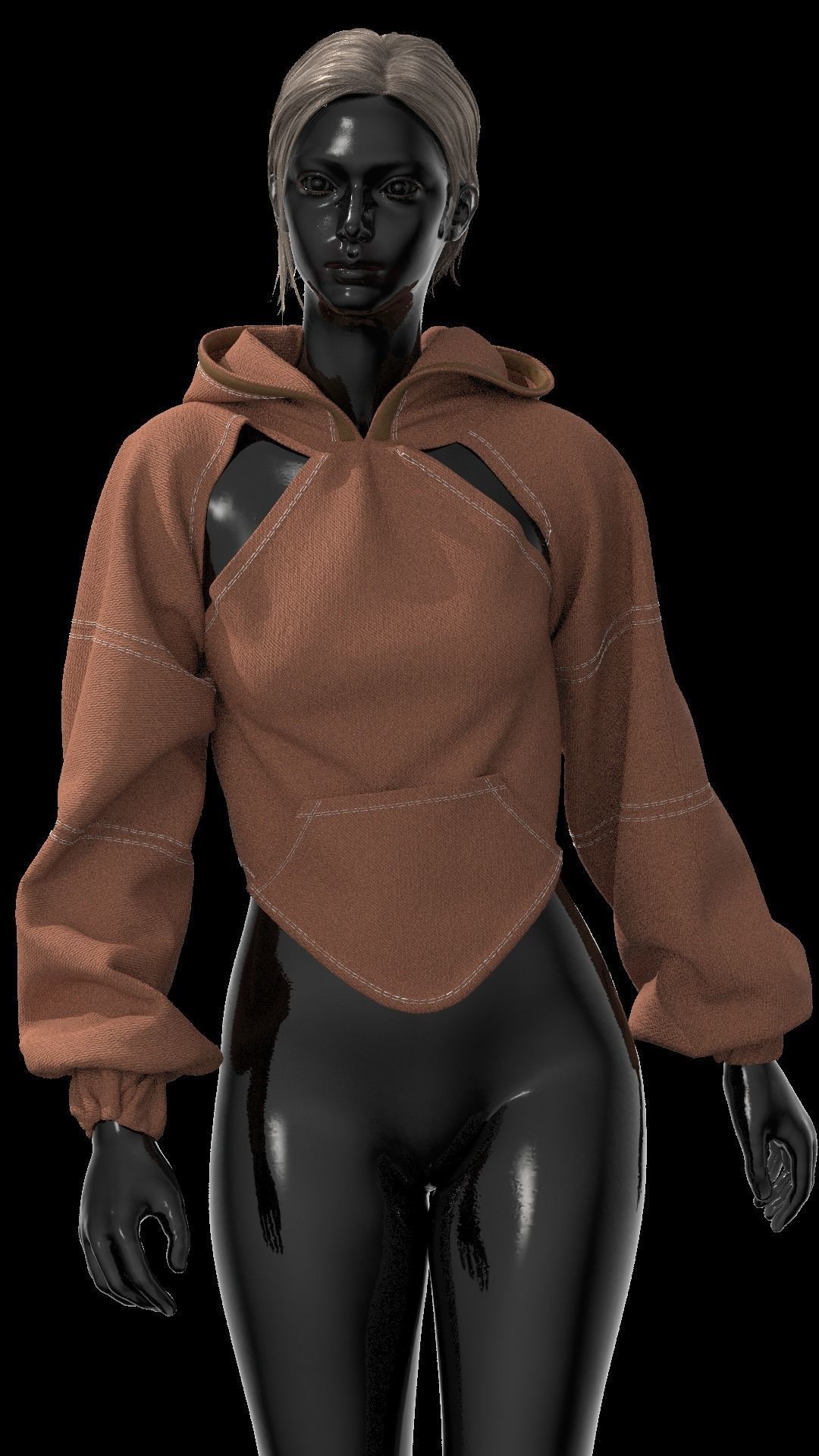 female fashion outfit 3D model 3D model_5