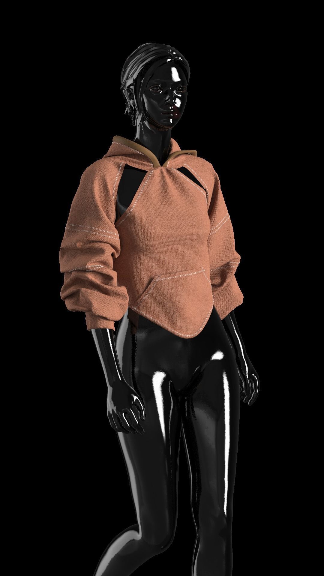 female fashion outfit 3D model 3D model_1