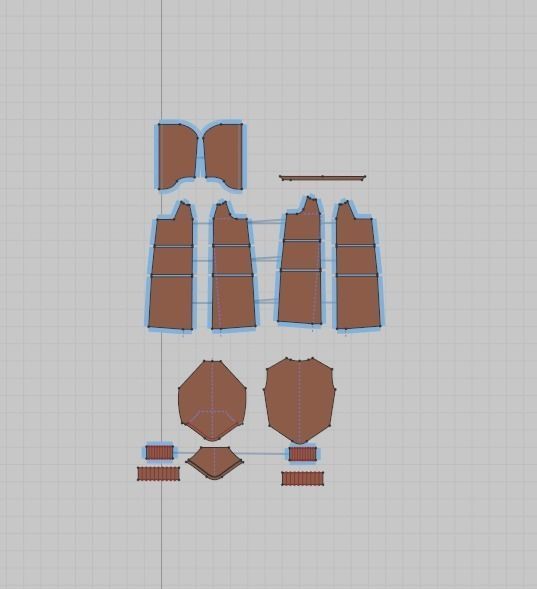 female fashion outfit 3D model 3D model_6