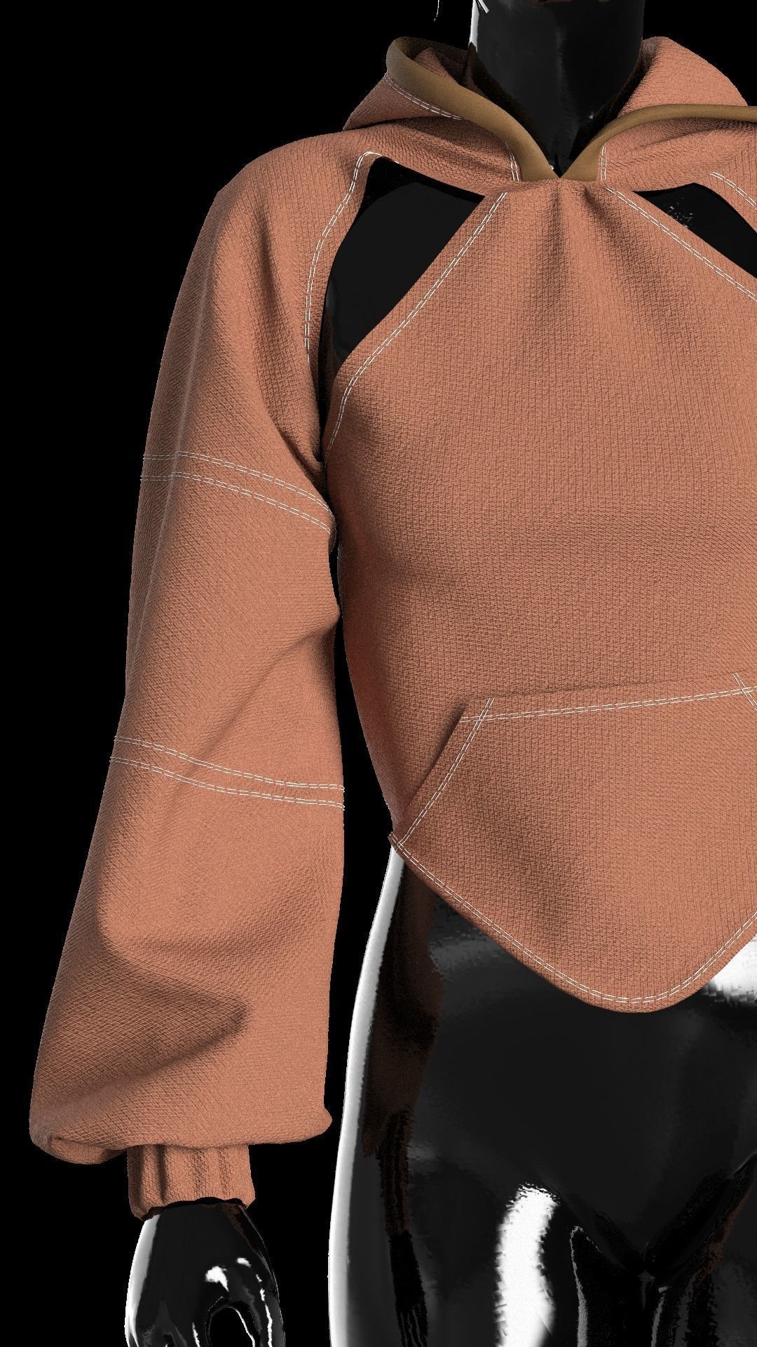 female fashion outfit 3D model 3D model_2