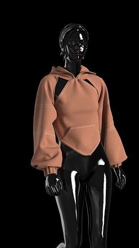 female fashion outfit 3D model 3D model