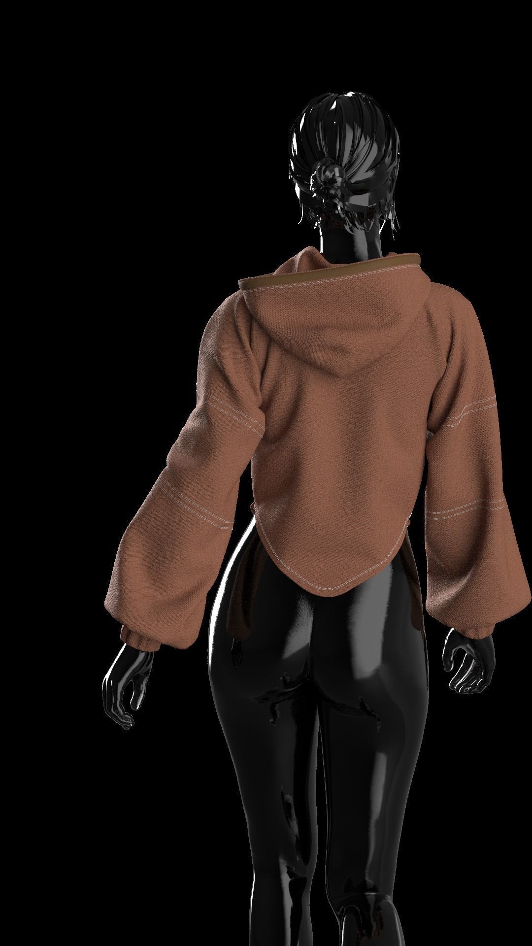 female fashion outfit 3D model 3D model_8