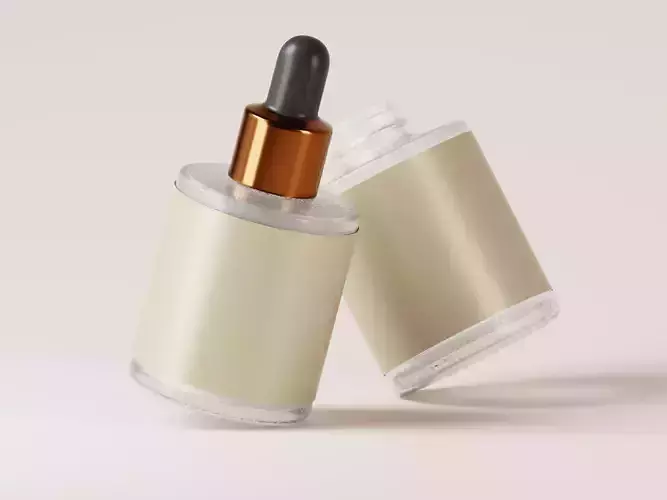 Cosmetic Dropper Bottle 3D Model