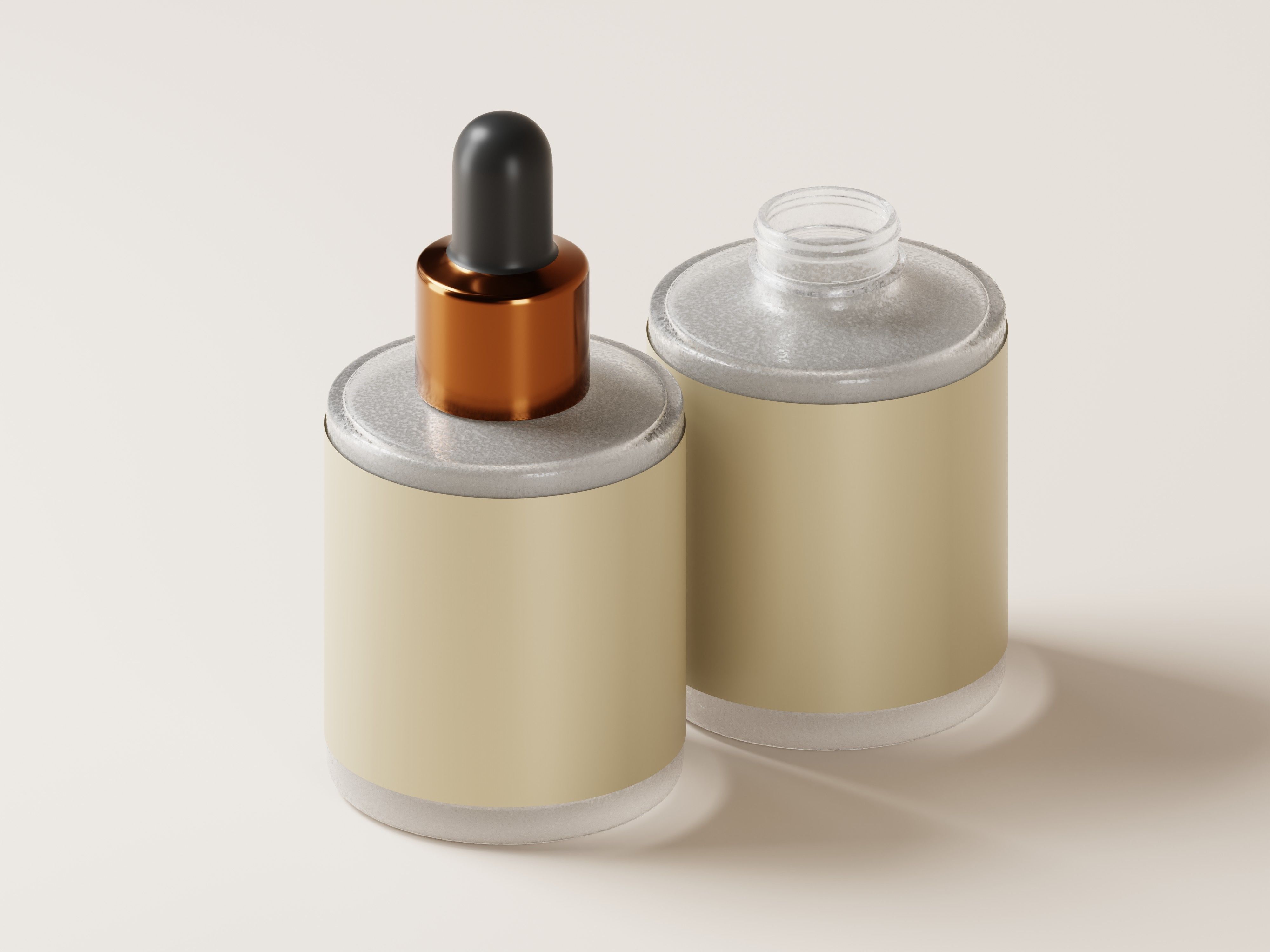 Cosmetic Dropper Bottle 3D Model Low-poly 3D model_5