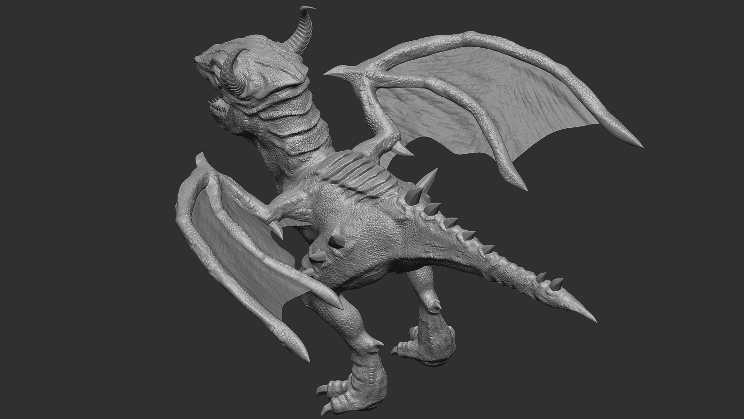 Young Wyvern - Dragonling Low-poly 3D model_21