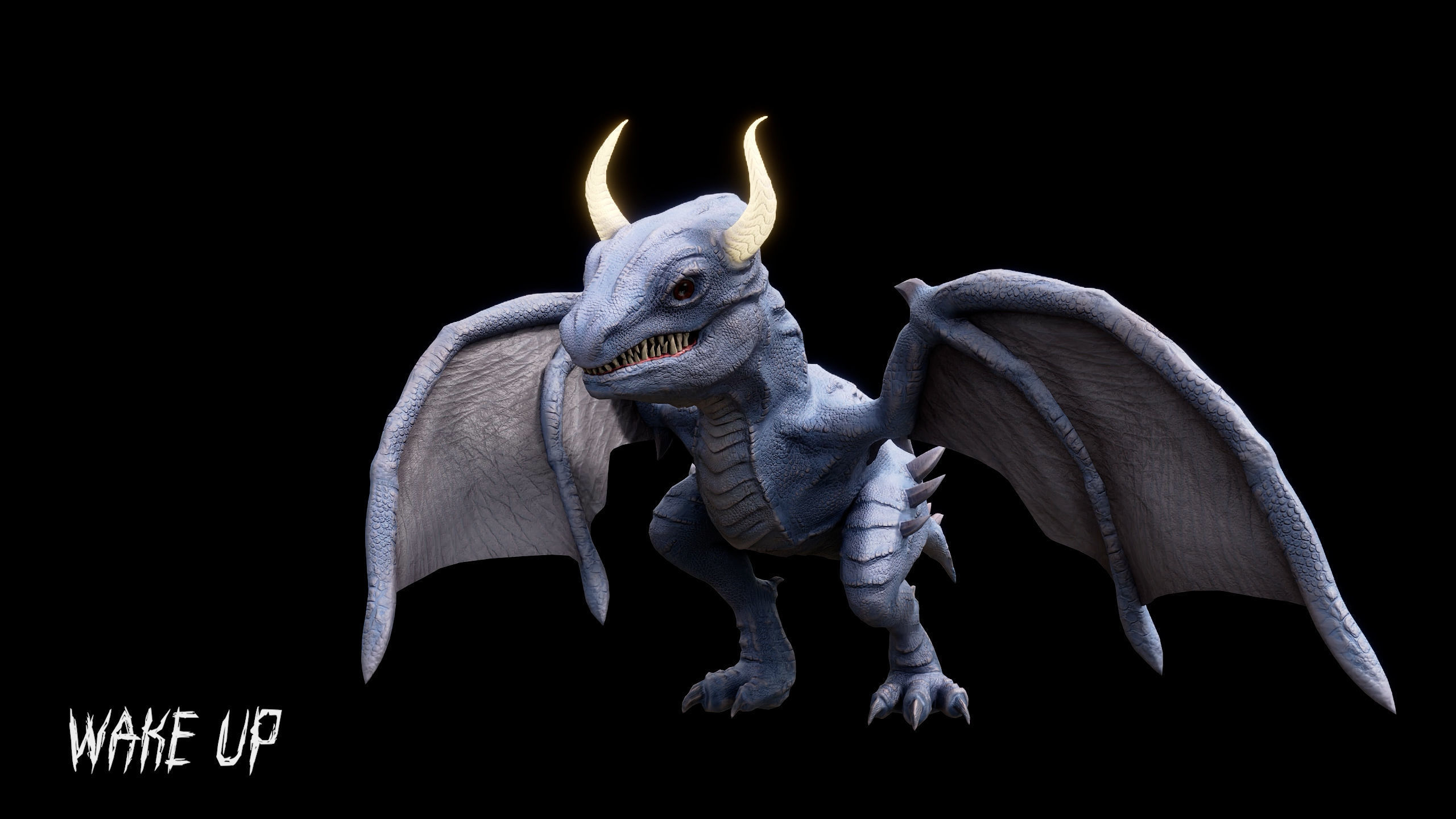 Young Wyvern - Dragonling Low-poly 3D model_26