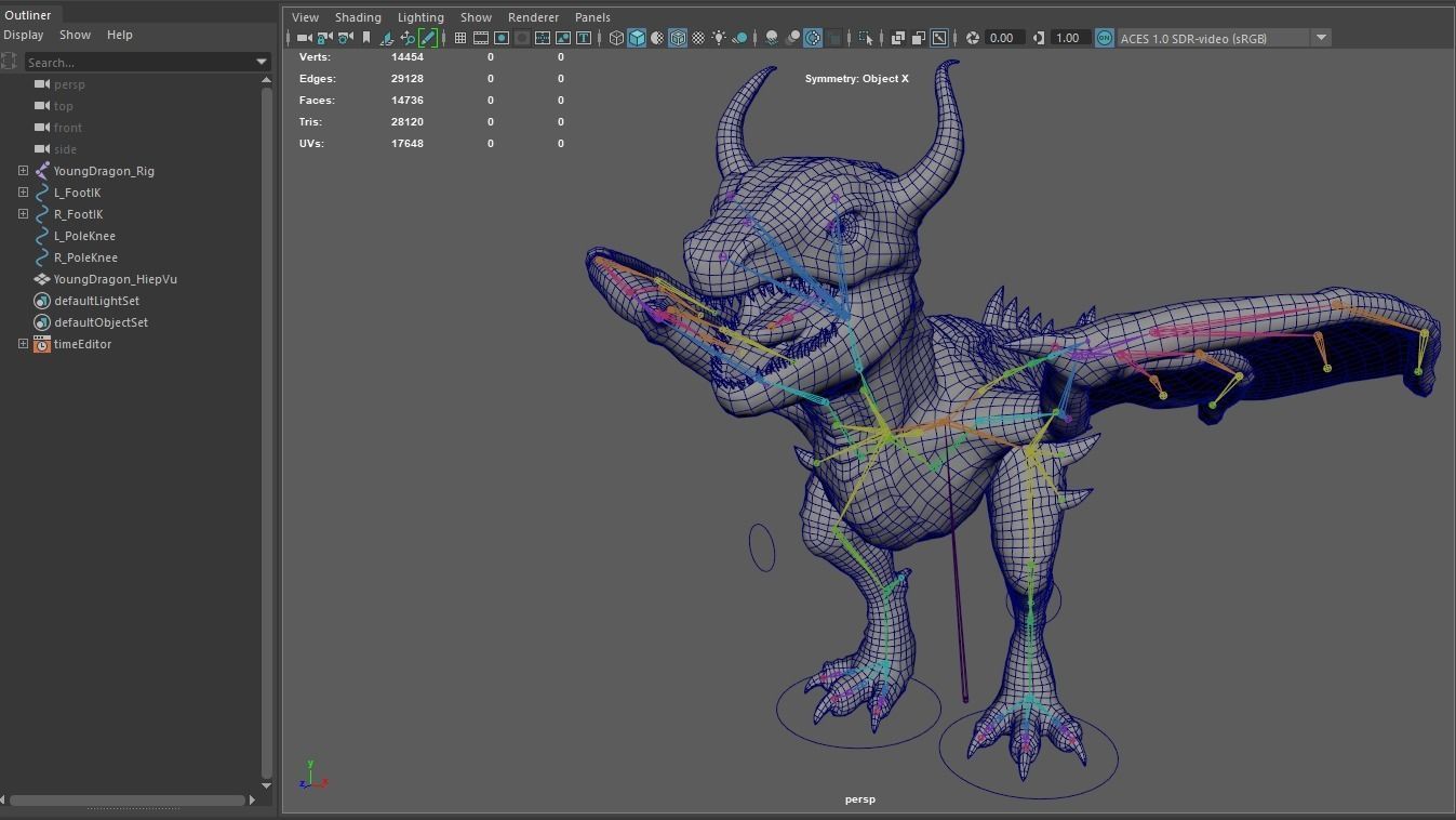 Young Wyvern - Dragonling Low-poly 3D model_7