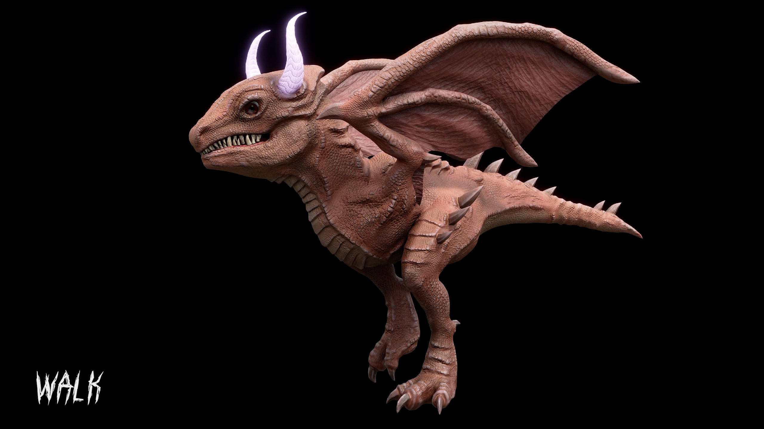 Young Wyvern - Dragonling Low-poly 3D model_15