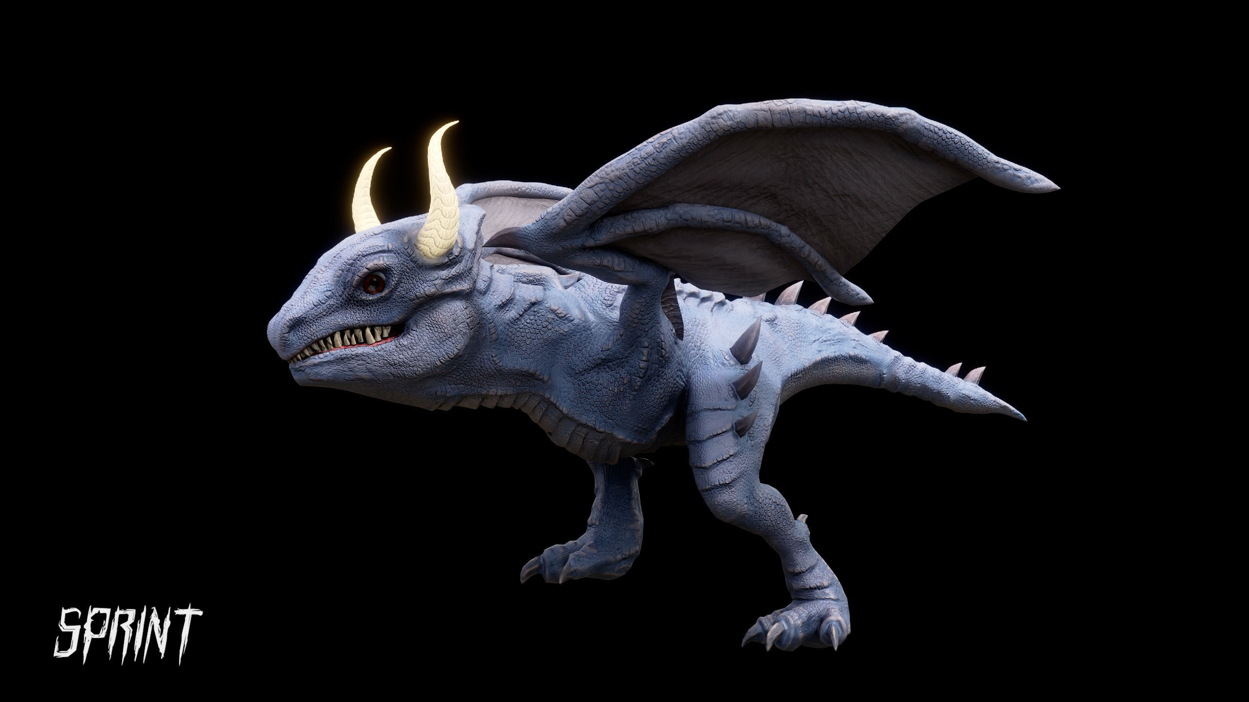 Young Wyvern - Dragonling Low-poly 3D model_18