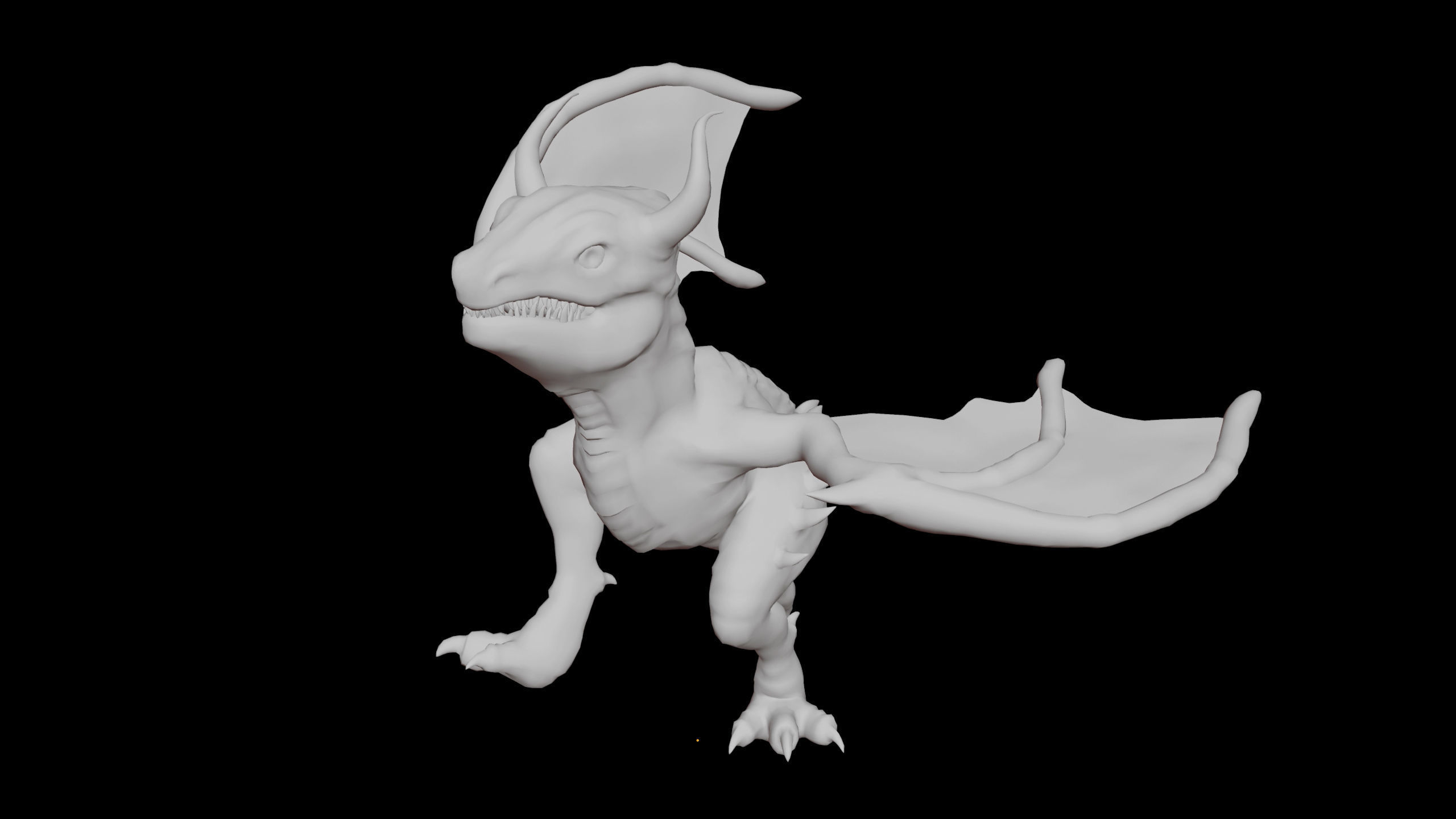 Young Wyvern - Dragonling Low-poly 3D model_23