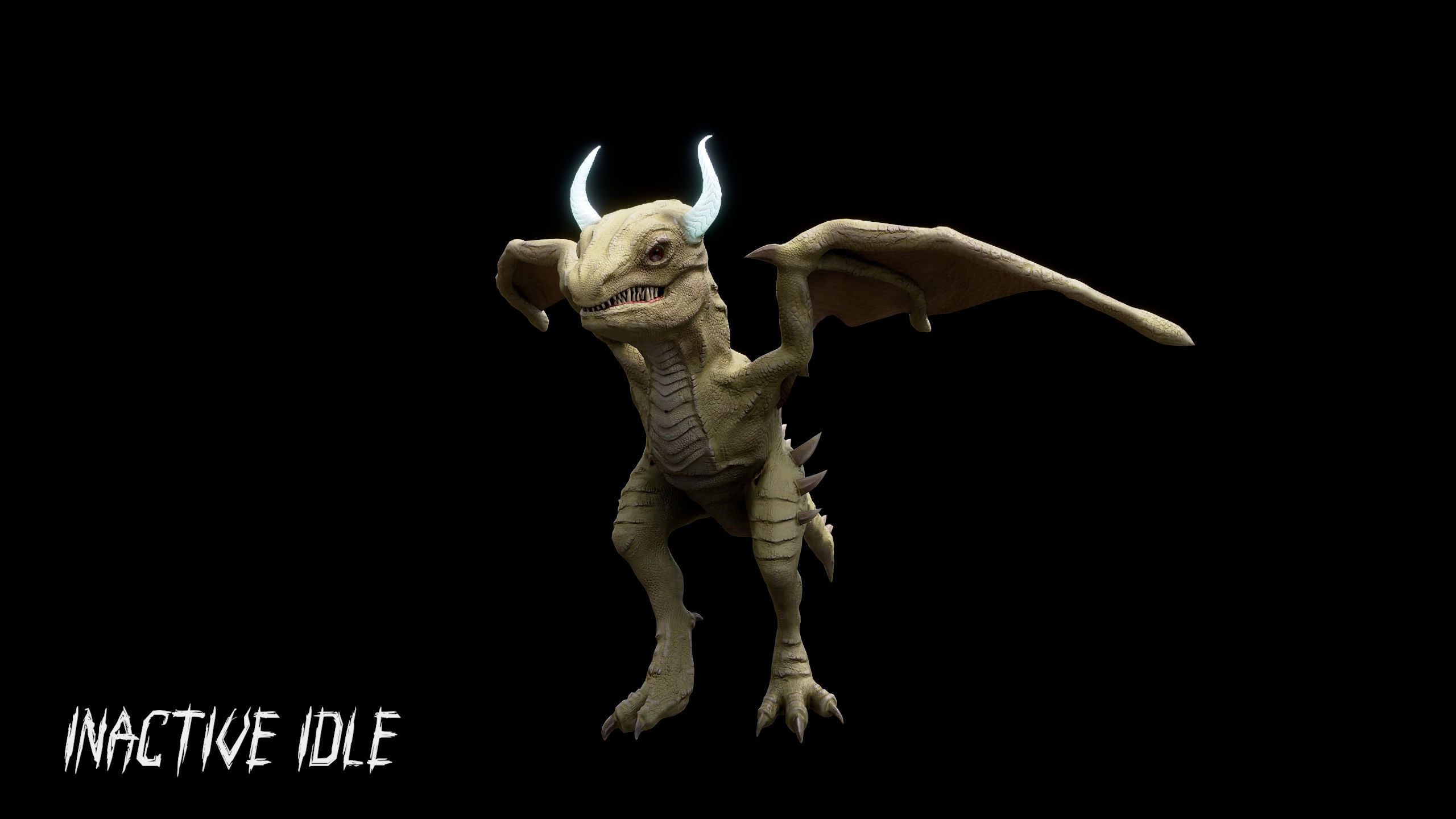 Young Wyvern - Dragonling Low-poly 3D model_13