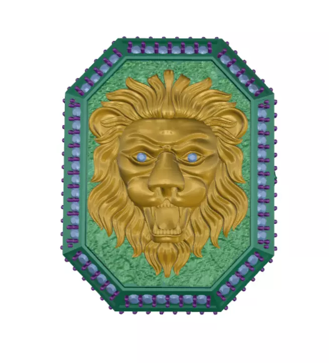 Lion ring 3D print model