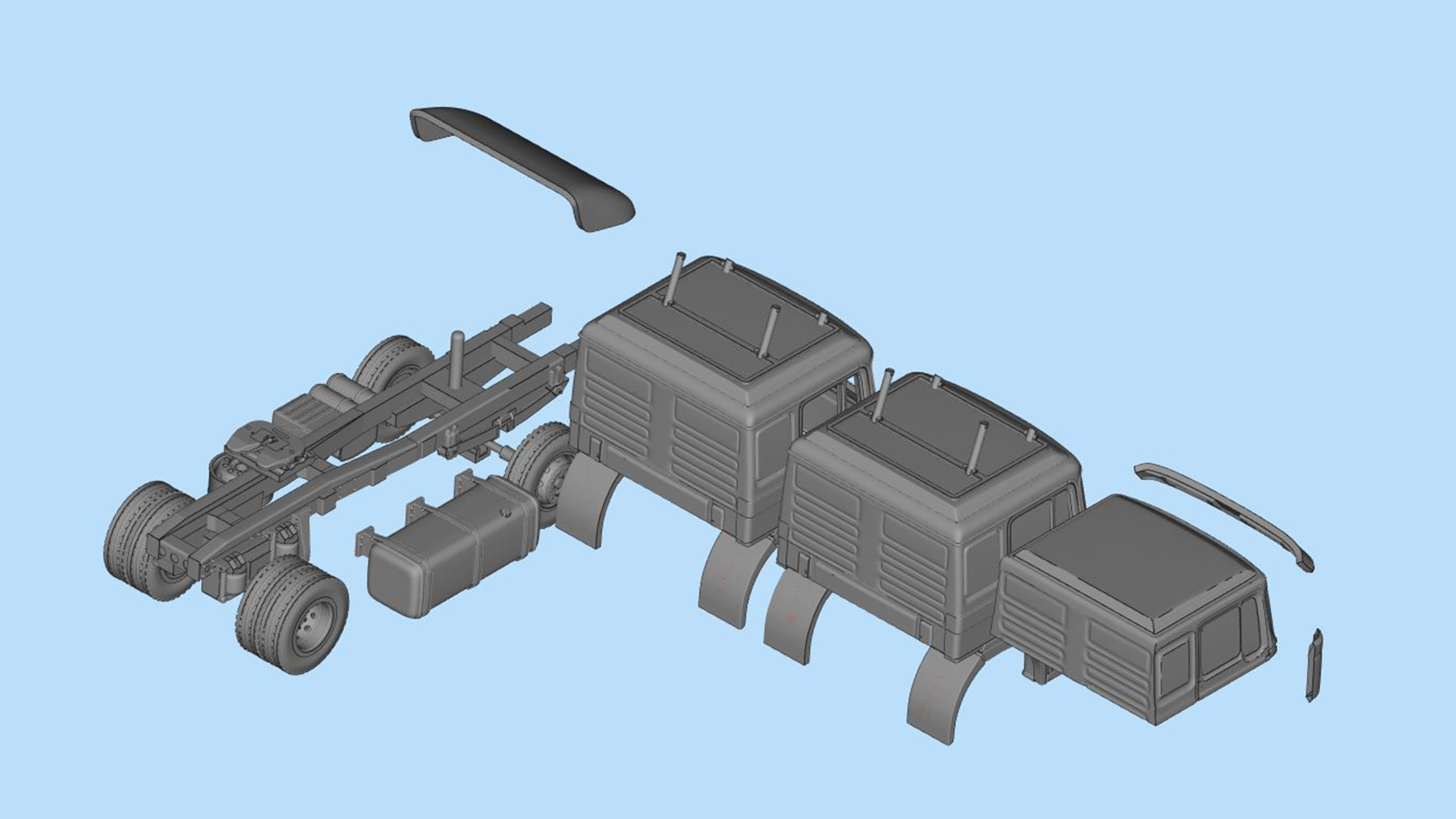 3d printer files F2000 truck trailer German Truck COE 3D print model_13