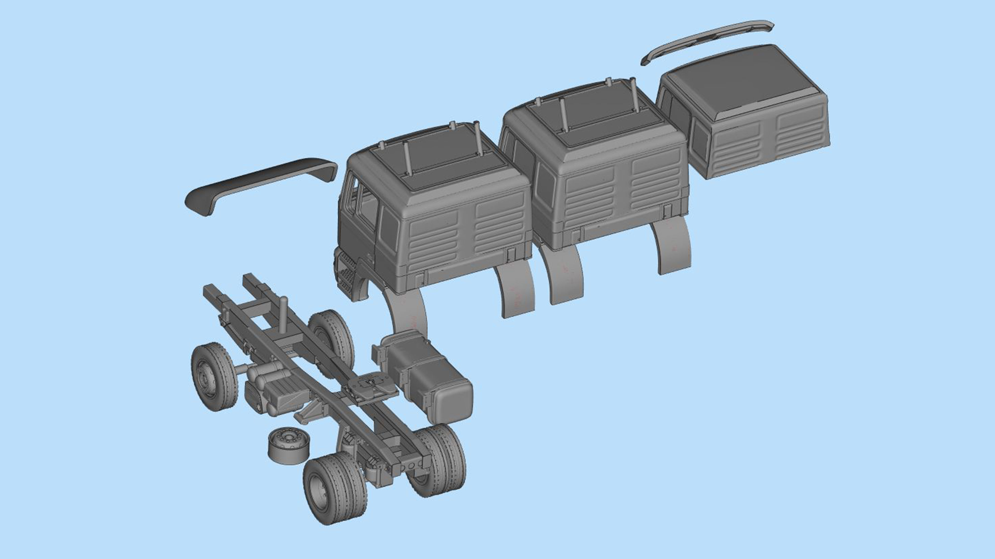 3d printer files F2000 truck trailer German Truck COE 3D print model_12