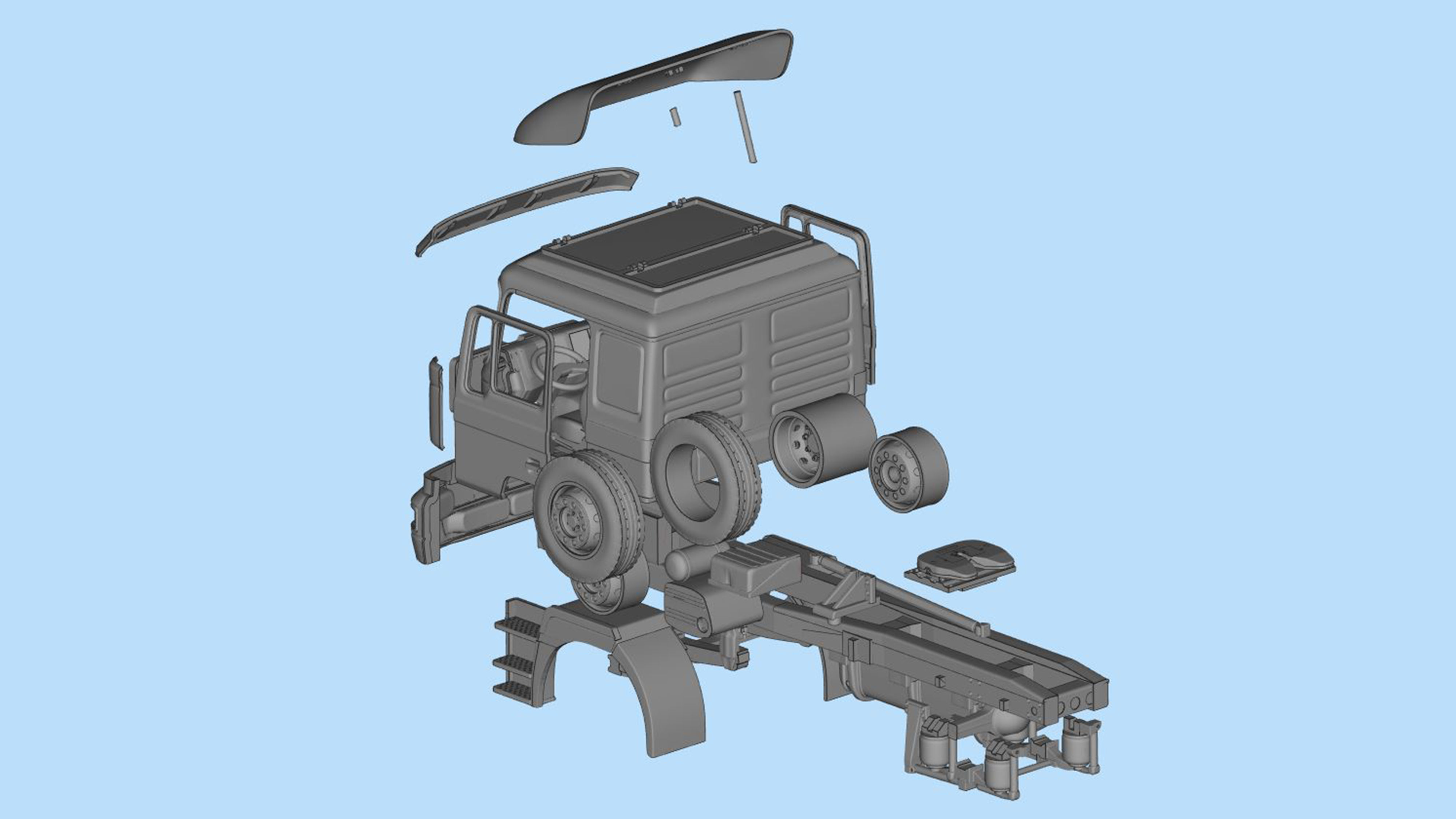 3d printer files F2000 truck trailer German Truck COE 3D print model_9