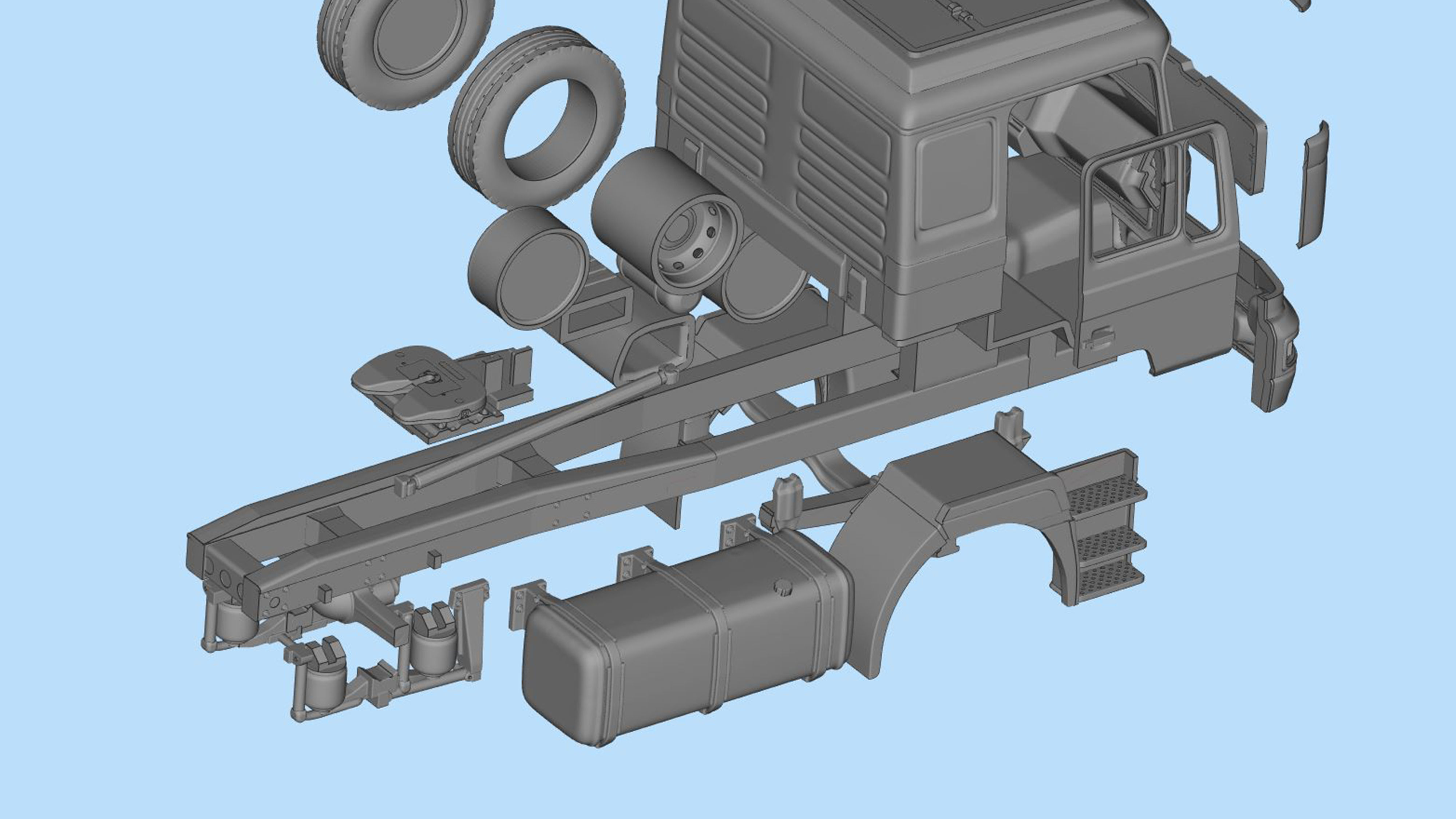 3d printer files F2000 truck trailer German Truck COE 3D print model_10