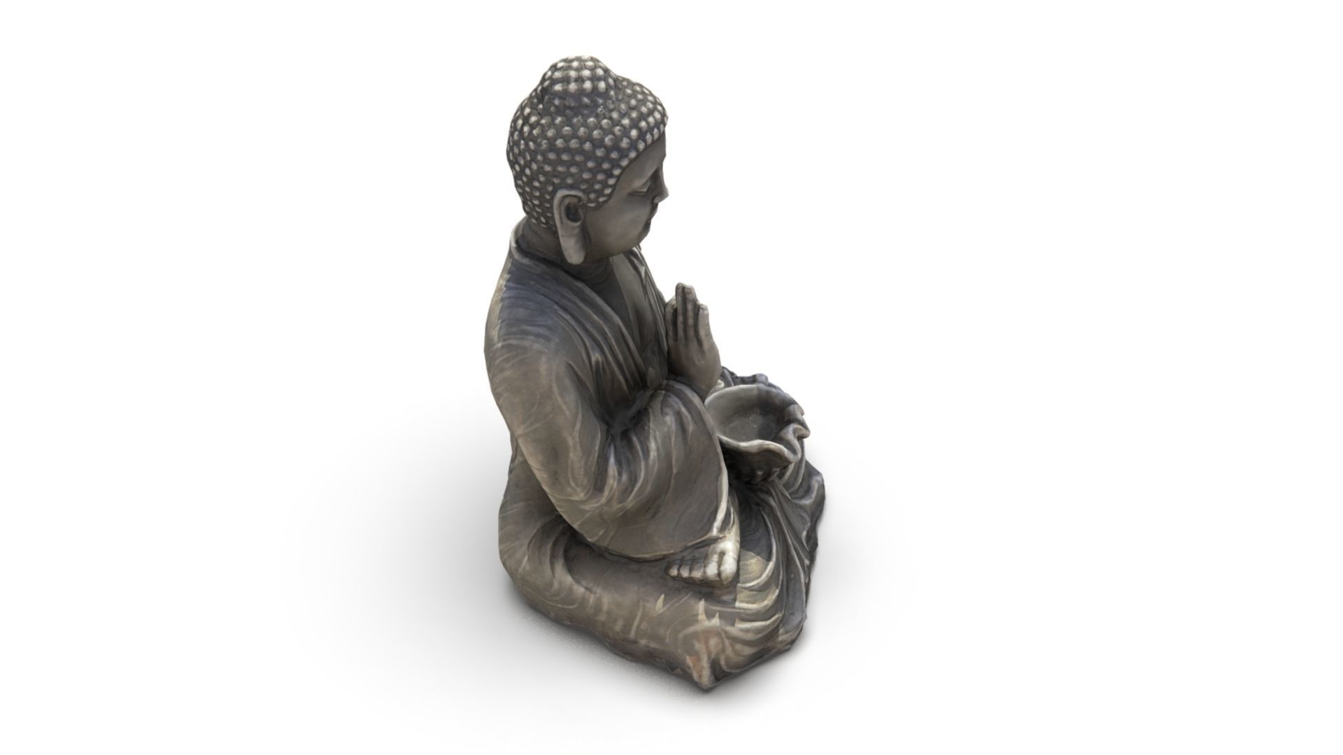 Buddha with ball Low-poly 3D model_18