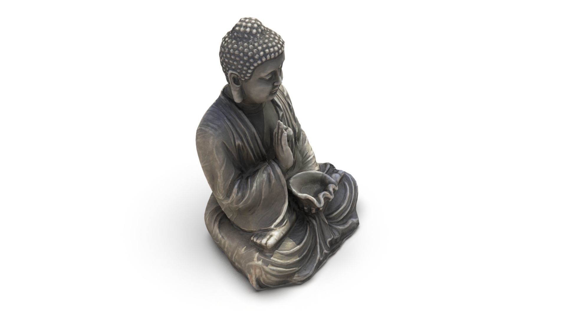 Buddha with ball Low-poly 3D model_19