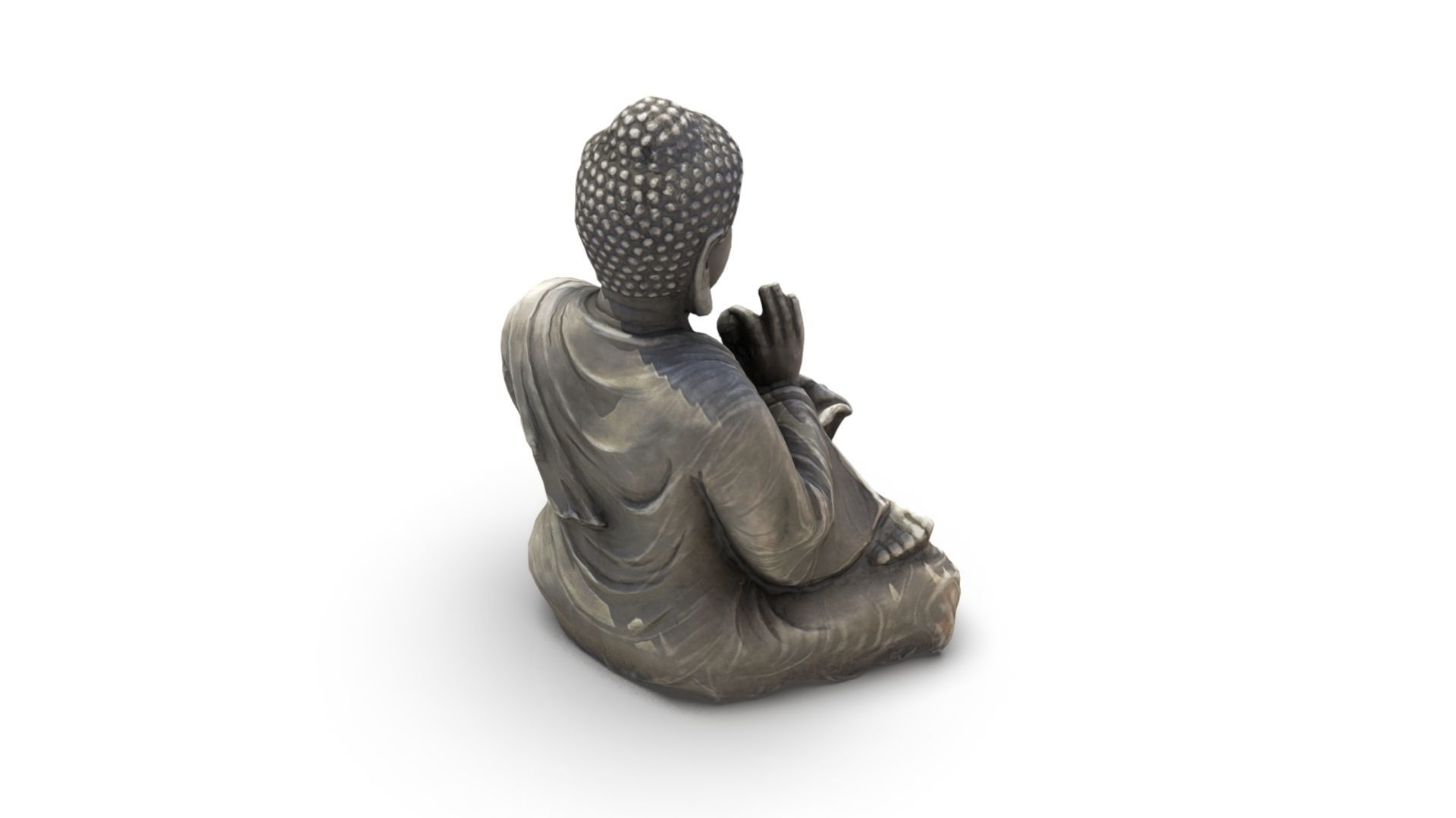 Buddha with ball Low-poly 3D model_20