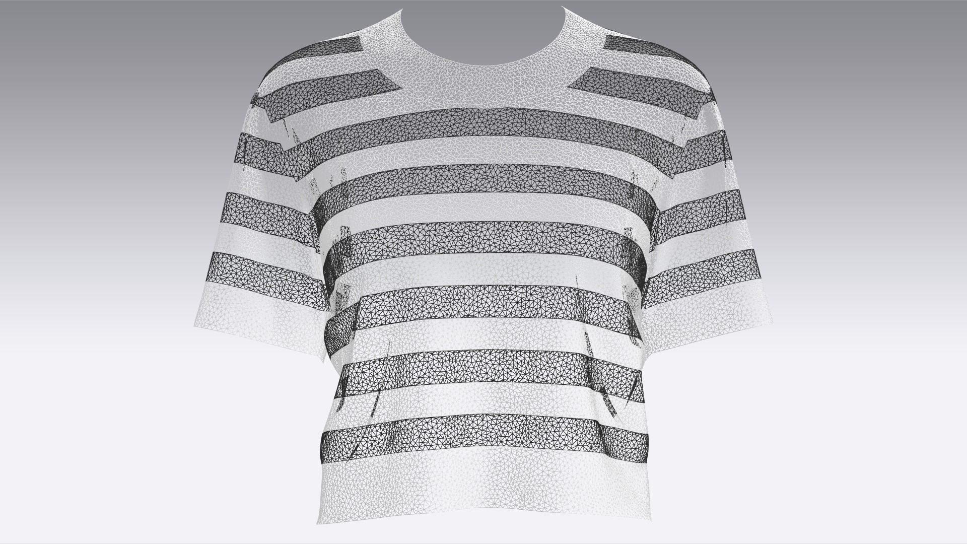 Cropped Striped Sweater 3D model_10