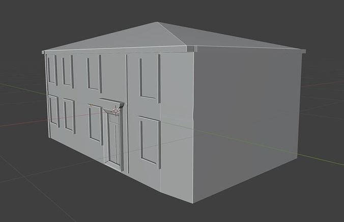 Ultra realistic old building Low-poly 3D model 7