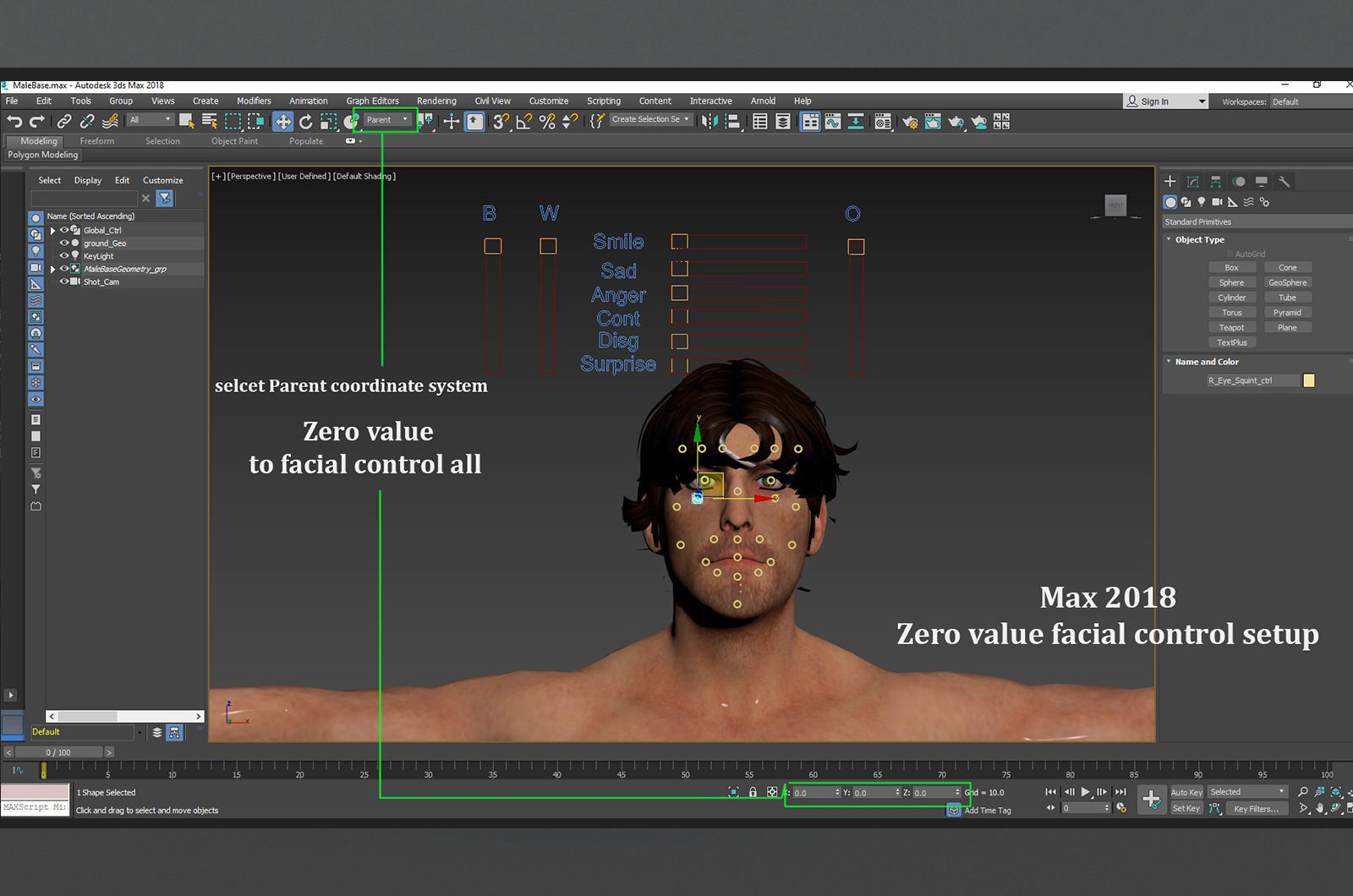 Male Female Base Model Rig Low-poly 3D model_23