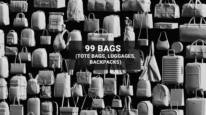 Bags Basemesh Collection 3D model