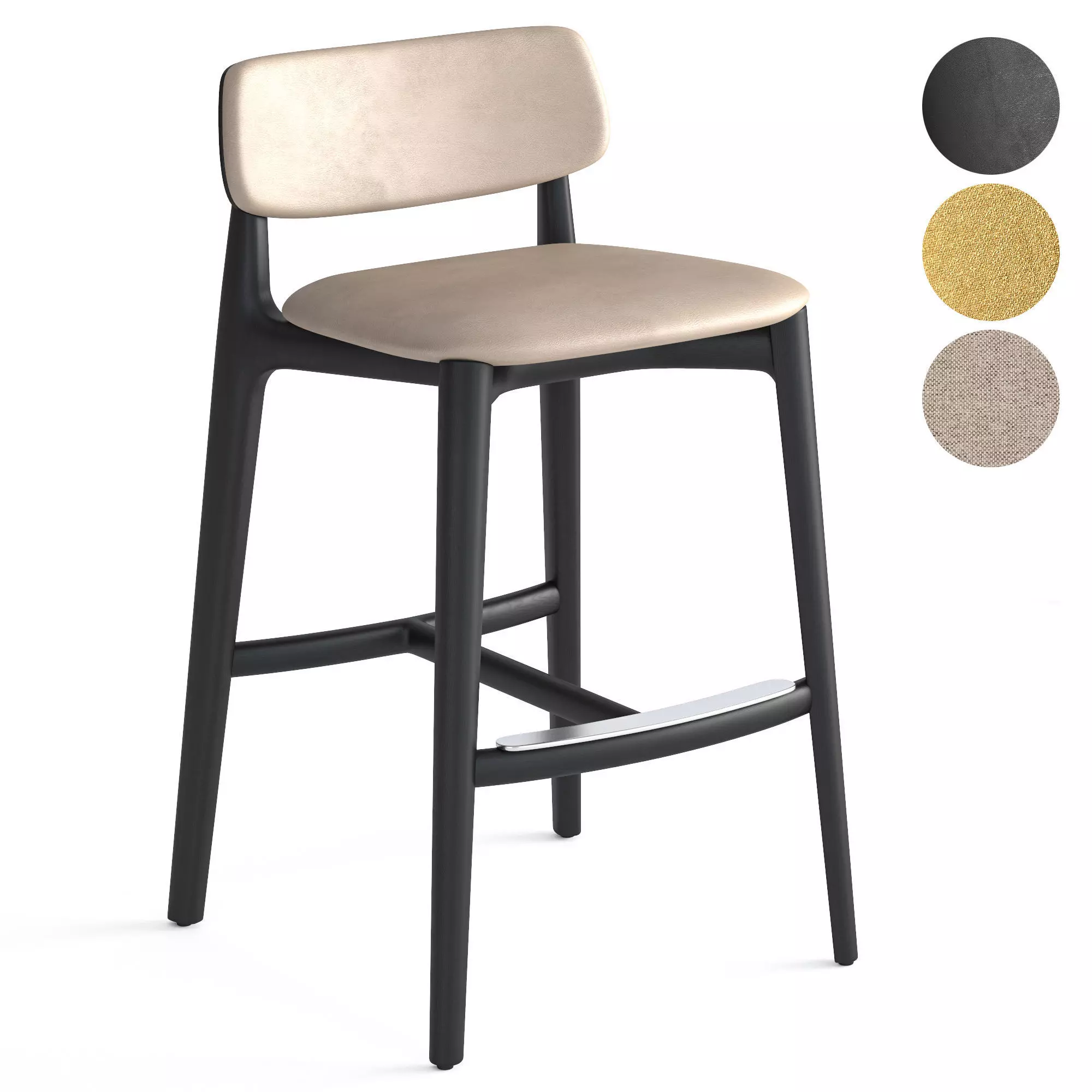 Curve bar chair 3D model