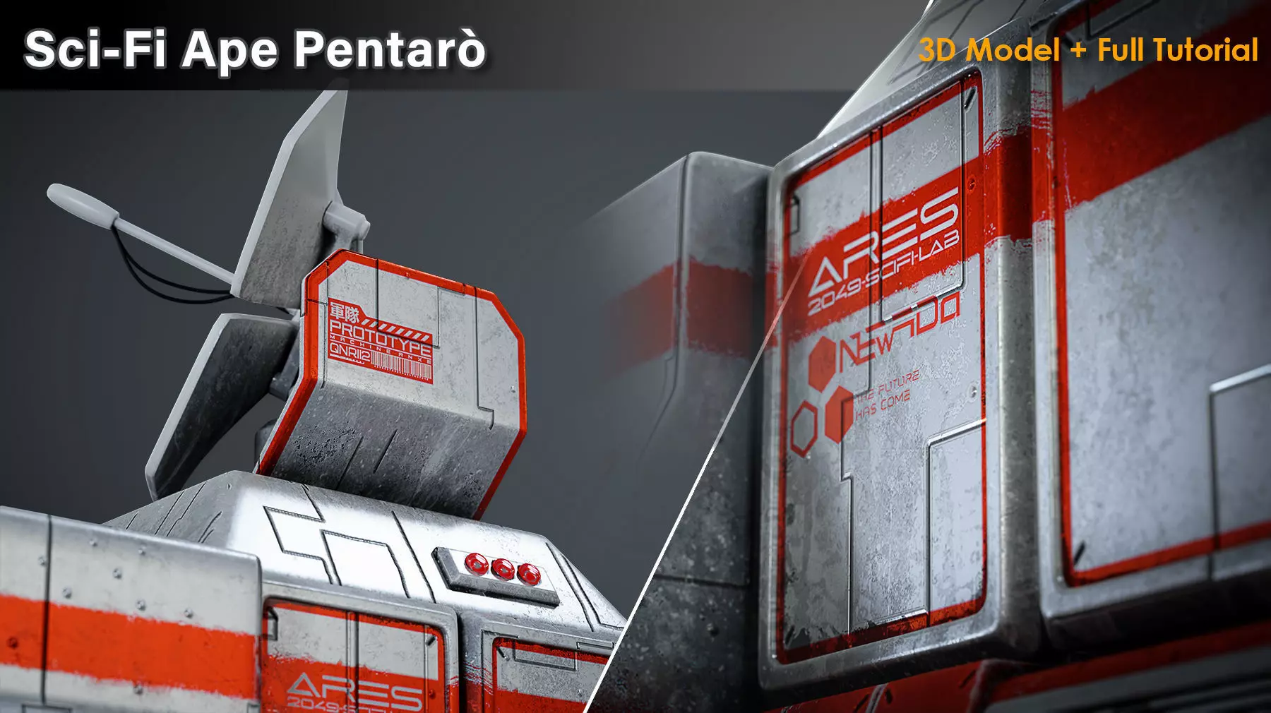 Sci Fi Ape Pentaro 3D model_0