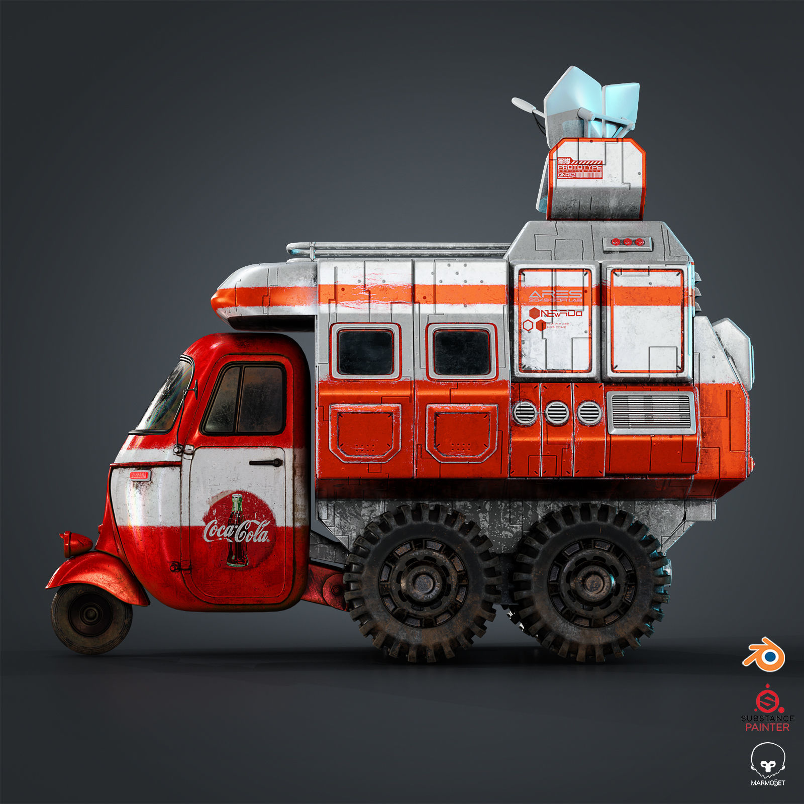 Sci Fi Ape Pentaro 3D model_8