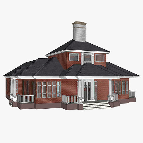 Prairie House 03 -Archimple LLC 3D model