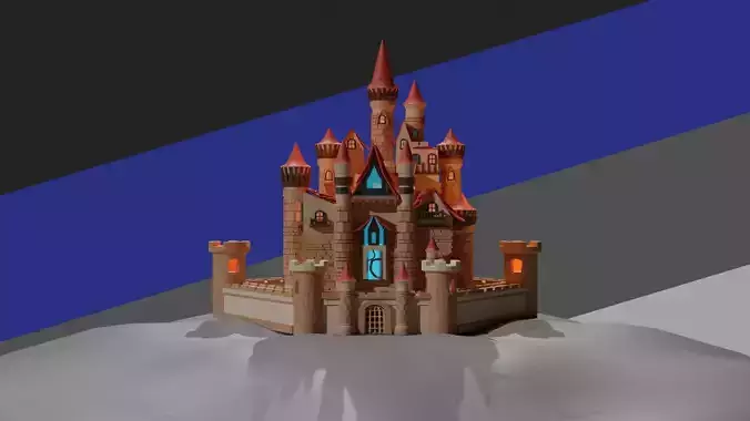Fantasy Magical Castle Game Ready