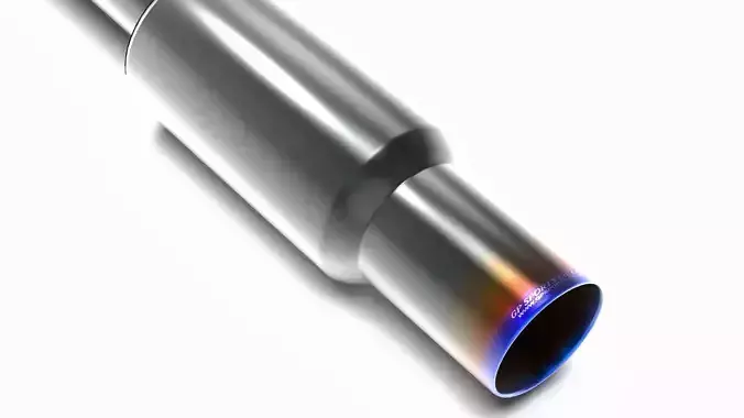 GP Sports Muffler Racing Exhaust Low-poly 3D model