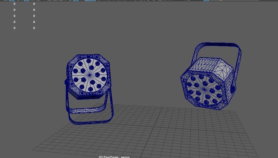 led rgb par light 3D model_12