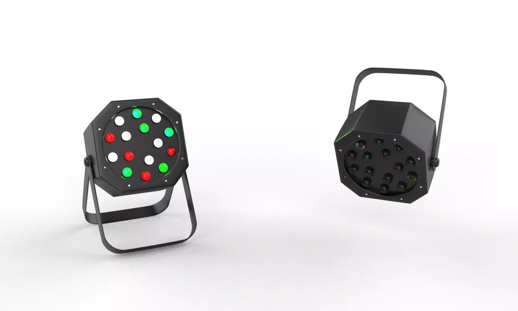 led rgb par light 3D model_0