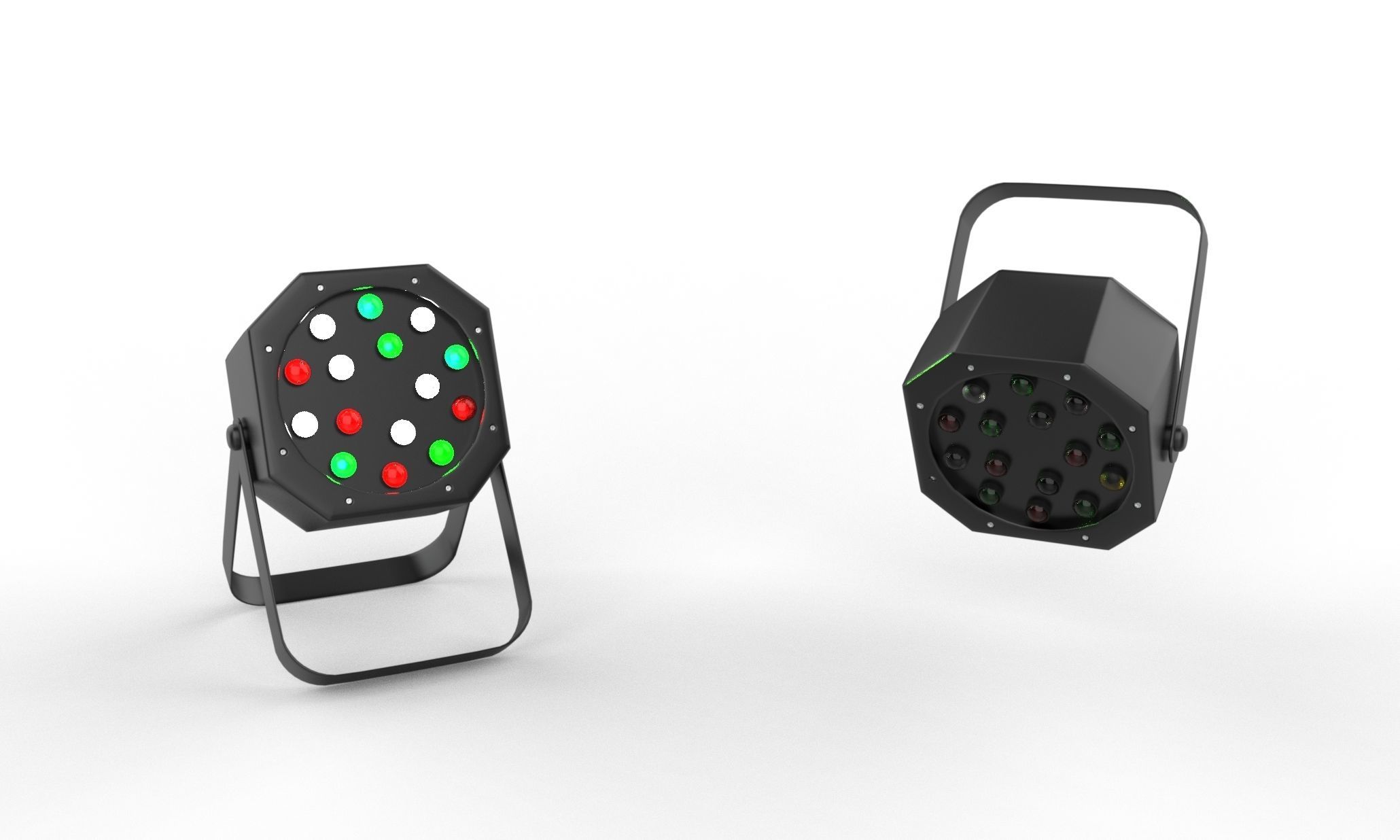 led rgb par light 3D model_1