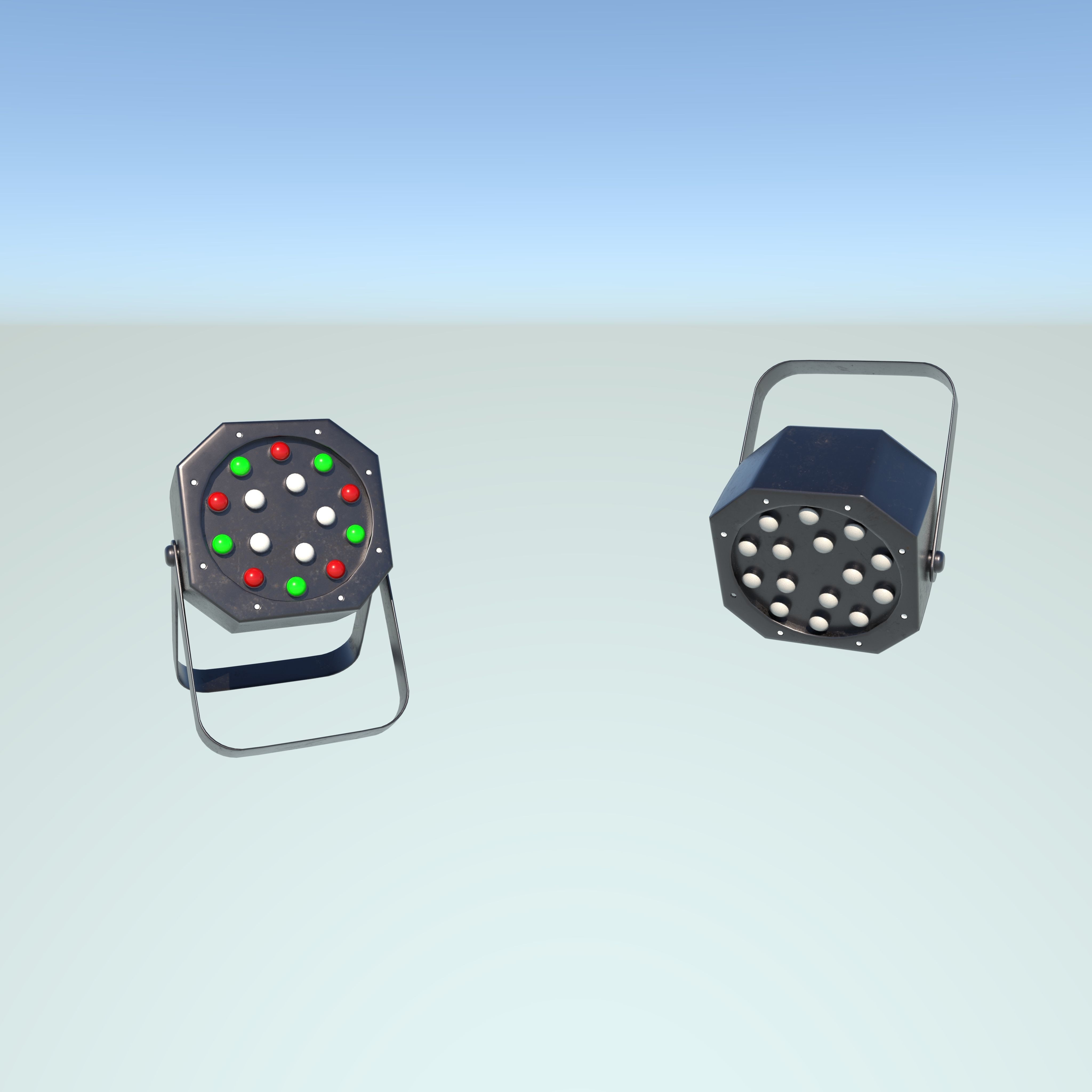 led rgb par light 3D model_10